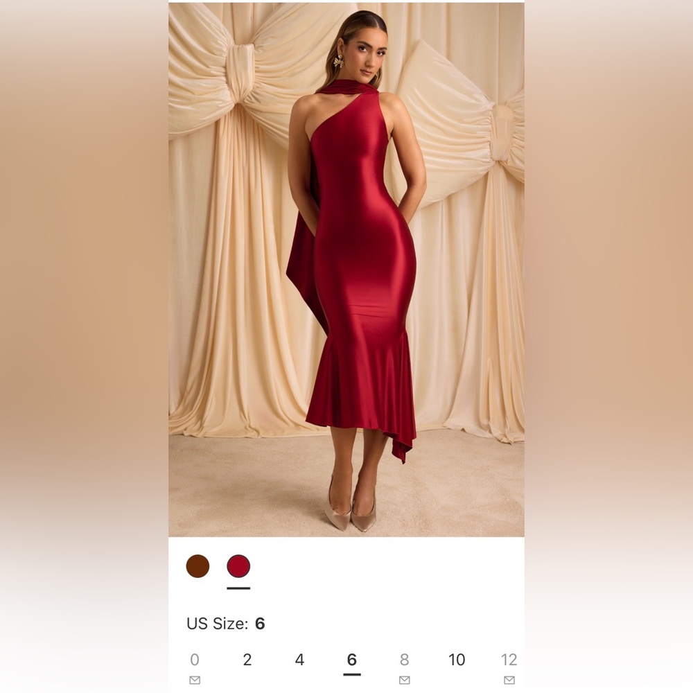 Oh Polly Red Asymmetrical Dress